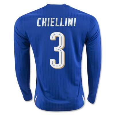 2016 Italy CHIELLINI #3 LS Home Soccer Jersey