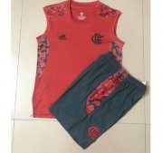 2021-22 Kids Flamengo Red Vest Training Kits Shirt With Shorts