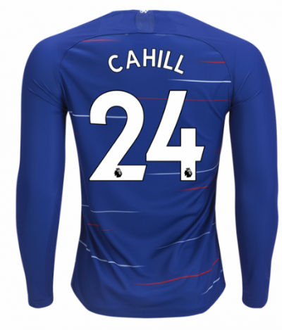 2018-19 Chelsea LS Home Soccer Jersey Shirt Gary Cahill #24