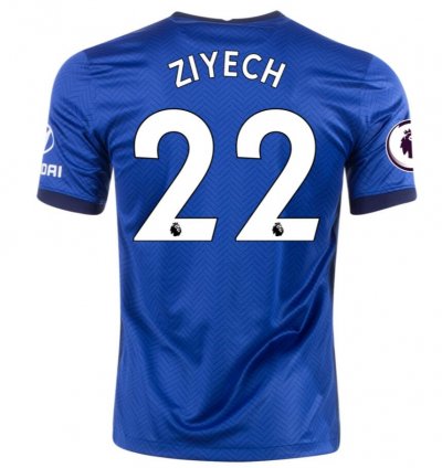 2020-21 Chelsea Home Soccer Jersey Shirt HAKIM ZIYECH #22