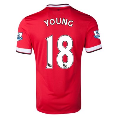 Manchester United 14/15 YOUNG #18 Home Soccer Jersey