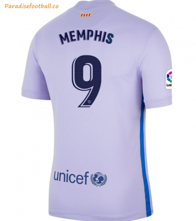 2021-22 Barcelona Away Soccer Jersey Shirt with MEMPHIS DEPAY 9 printing