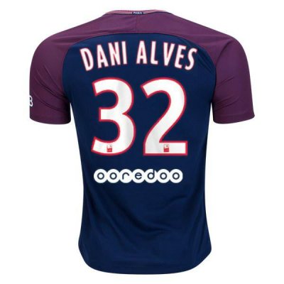 PSG 2017-18 Dani Alves #32 Home Soccer Jersey