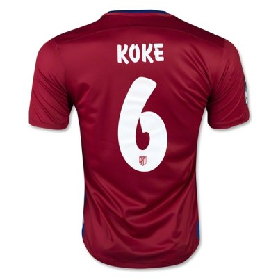 2015-16 Atletico Madrid KOKE 6 Home Soccer Jersey