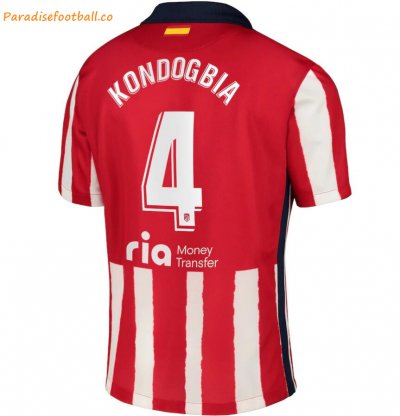 2020-21 Atlético de Madrid Home Soccer Jersey Shirt with Kondogbia 4 printing