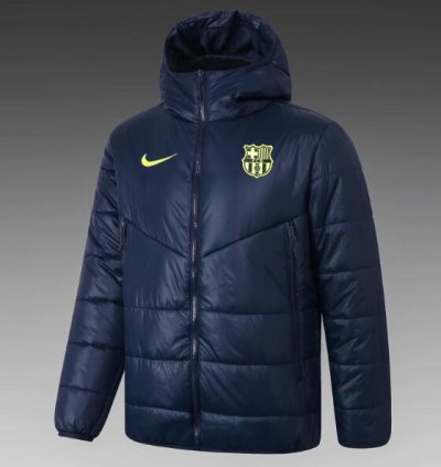 2020-21 Barcelona Navy Cotton Warn Coat