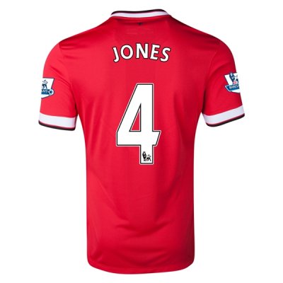 Manchester United 14/15 JONES #4 Home Soccer Jersey
