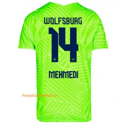 2021-22 Wolfsburg Home Soccer Jersey Shirt with Mehmedi 14 printing