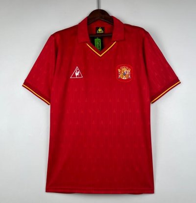1988-91 Spain Retro Home Soccer Jersey Shirt