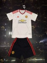 Kids Manchester United 2015-16 Away Soccer Shirt With Shorts