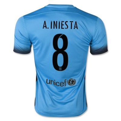 2015-16 Barcelona A. INIESTA 8 Third Soccer Jersey
