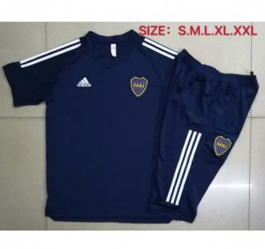 2020-21 Boca Junior Navy Training Kits Capri Pants with Shirt