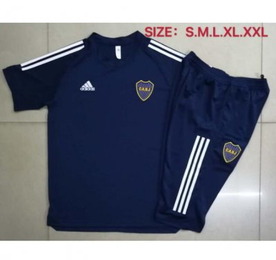 2020-21 Boca Junior Navy Training Kits Capri Pants with Shirt