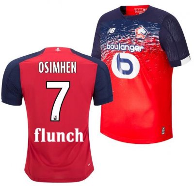 2019-20 Lille OSC Home Soccer Jersey Shirt Victor Osimhen #7