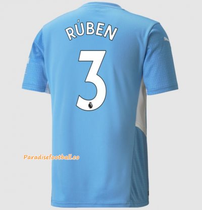 2021-22 Manchester City Home Soccer Jersey Shirt with Rúben Dias 3 printing