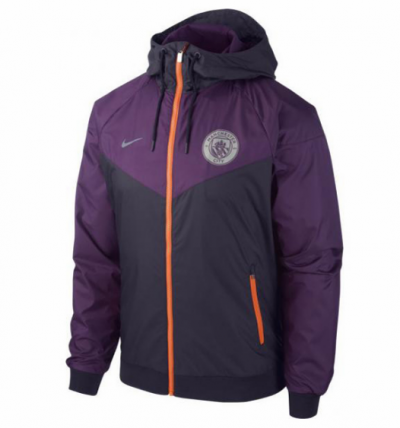 18-19 Manchester City Lavender Authentic Woven Windrunner Jacket