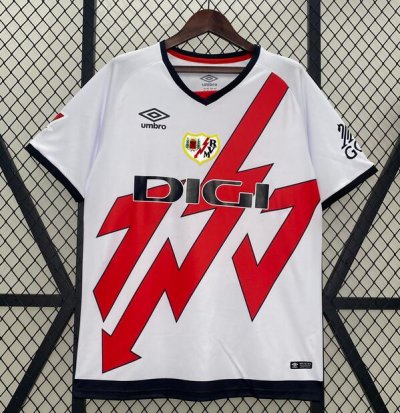 2024-25 Rayo Vallecano Home Soccer Jersey Shirt