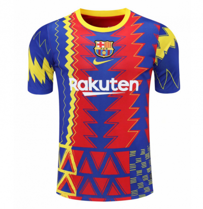 2021-22 Barcelona Red Blue Training Shirt