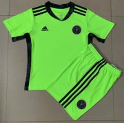 Kids Inter Miami 2021-22 Green Goalkeeper Soccer Kits Shirt With Shorts