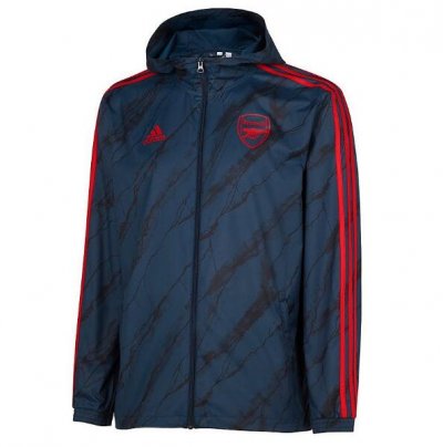 2021-22 Arsenal Dark Blue Windbreaker Hoodie Jacket