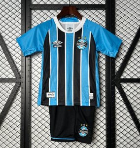 2025-26 Gremio Foot-Ball Kids Home Soccer Kits Shirt With Shorts