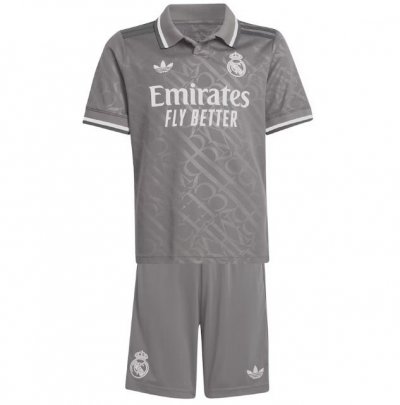 2024-25 Real Madrid Third Kids Soccer Kits Shirt With Shorts