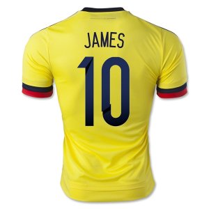 Colombia 2015 JAMES #10 Home Soccer Jersey