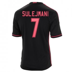 13-14 Ajax #7 Sulejmani Away Black Soccer Jersey Shirt 13-14 Ajax #7 Sulejmani Away Black Soccer Jersey Shirt