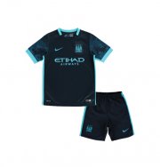 Kids Manchester City 2015-16 Away Soccer Shirt With Shorts