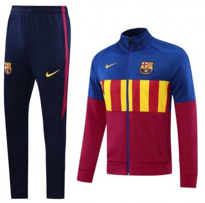 2020-21 Barcelona Blue Red Training Kits Jacket with Trousers