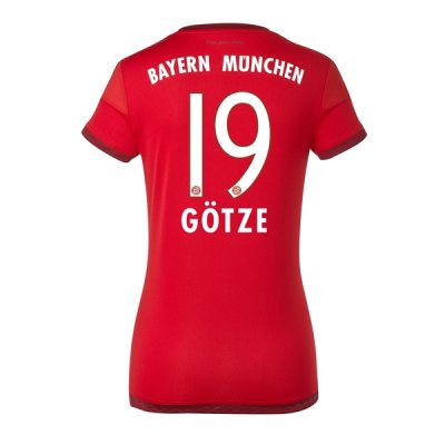 2015-16 Bayern Munich GOTZE 19 Home Soccer Jersey Women