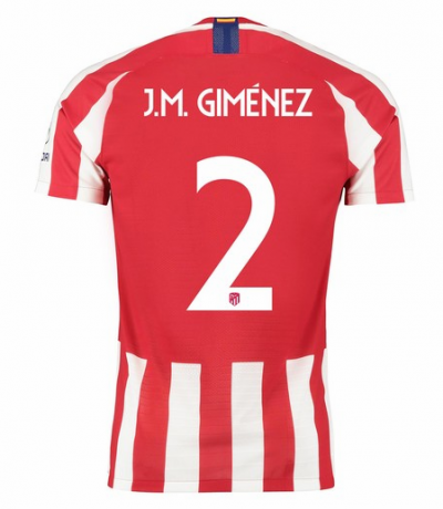 2019-20 Atletico Madrid Home Soccer Jersey Shirt J.M. Giménez 2