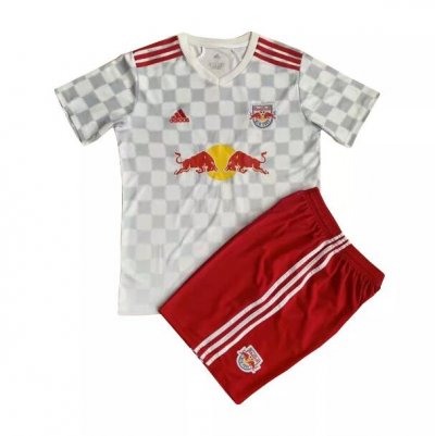 Kids New York Red Bulls 2021-22 Home Soccer Kits Shirt With Shorts