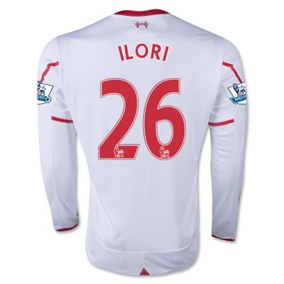 2015-16 Liverpool ILORI #26 LS Away Soccer Jersey