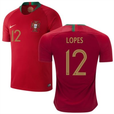 2018 World Cup Portugal Home Soccer Jersey Shirt Anthony Lopes #12
