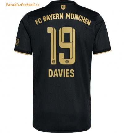 2021-22 FC Bayern Munchen Away Soccer Jersey Shirt with Davies 19 printing