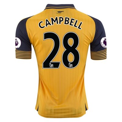 Arsenal 2016-17 28 CAMPBELL Away Soccer Jersey