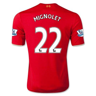 2015-16 Liverpool MIGNOLET #22 Home Soccer Jersey