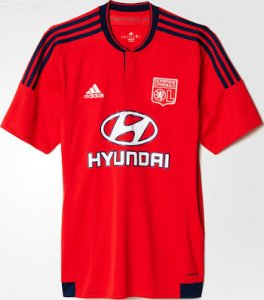 2015-16 Lyon Away Soccer Jersey Red