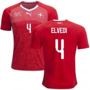 2018 World Cup Switzerland Home Soccer Jersey Shirt Nico Elvedi #4