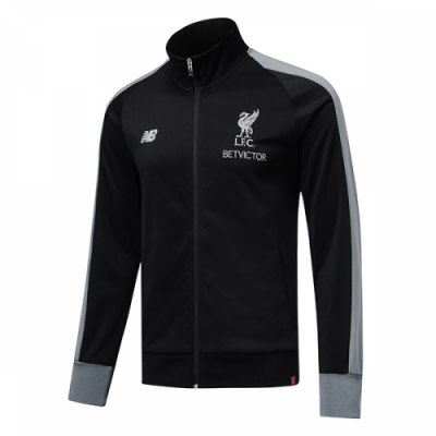 18-19 Liverpool Black High Neck Collar Training Jacket