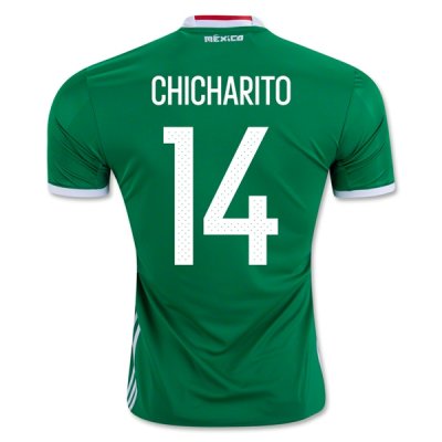 2016 Mexico CHICHARITO #14 Home Soccer Jersey