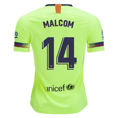 2018-19 FC Barcelona Away Soccer Jersey Shirt Malcom #14