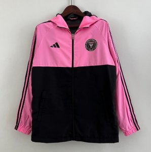 2023-24 Inter Miami CF Pink Black Hoodie Windbreaker Jacket