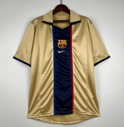 2002-03 Barcelona Retro Away Soccer Jersey Shirt