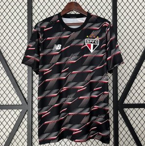 2024-25 Sao Paulo Black Pre-Match Training Shirt