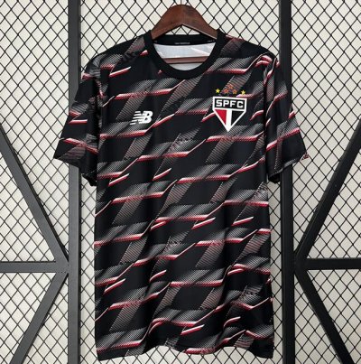 2024-25 Sao Paulo Black Pre-Match Training Shirt
