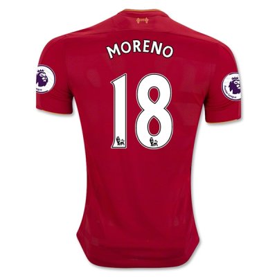 2016-17 Liverpool 18 MORENO Home Soccer Jersey