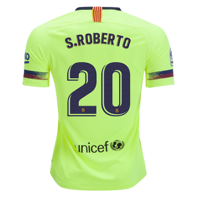 2018-19 FC Barcelona Away Soccer Jersey Shirt Sergi Roberto #20