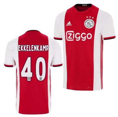 2019-20 Ajax Home Soccer Jersey Shirt Jurgen Ekkelenkamp 40